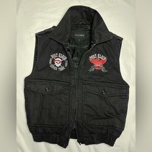 Style wise bikers Black Vest size Small